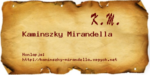 Kaminszky Mirandella névjegykártya